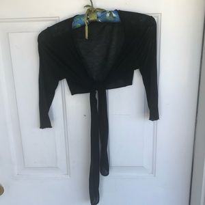 Black cropped cardigan